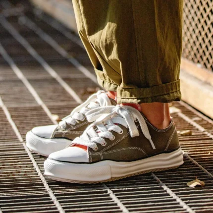UrbanDrift™ Dissolved Low-Top Canvas Skate Sneakers for Men 2