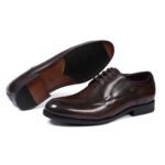 ItalianCraft™ Men’s Handmade Genuine Leather Derby Shoes – Waterproof Business Formal 13