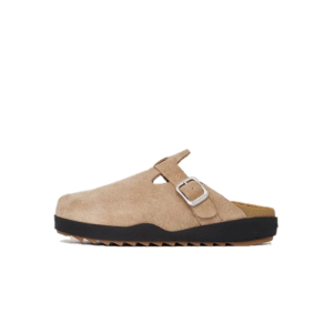SUEDECORE™ Thick-Sole Cow Suede Mules | Unisex Retro Summer Slippers with Metal Trim