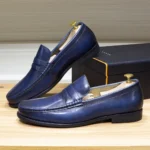 SupremeStride™ Luxury Waterproof Penny Loafers – Genuine Leather Men’s Elite Slip-Ons 4