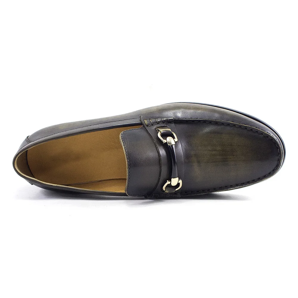 ClassicEdge™ Men’s Metal Chain Leather Loafers – Waterproof Handmade Slip‑Ons 5