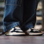 UrbanSlice™ Men’s Bold Spliced Black & White Leather Low-Top Sneakers 5