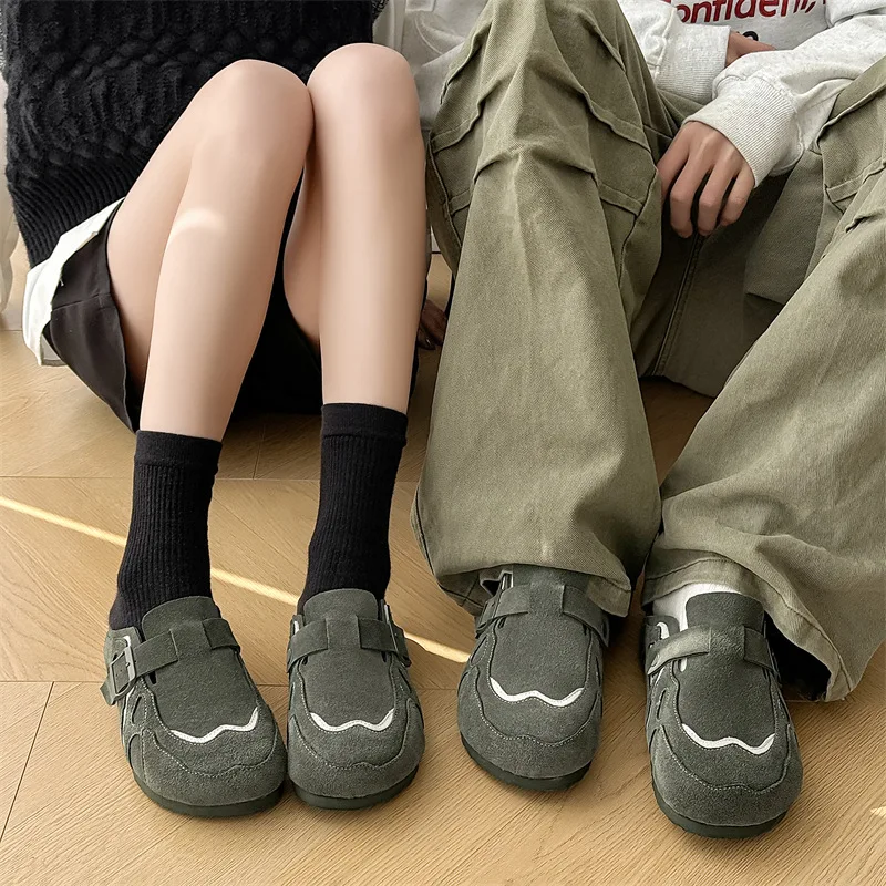 HERITAGECORK™ Men’s Vintage Genuine Leather Cow Suede Cork Mule Slippers – Arch Support Indoor Clogs 3