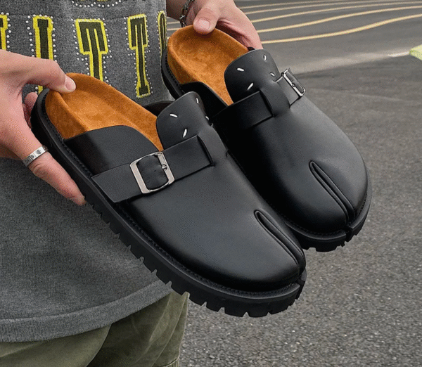 Summer Tabi Cork-Leather Slippers™