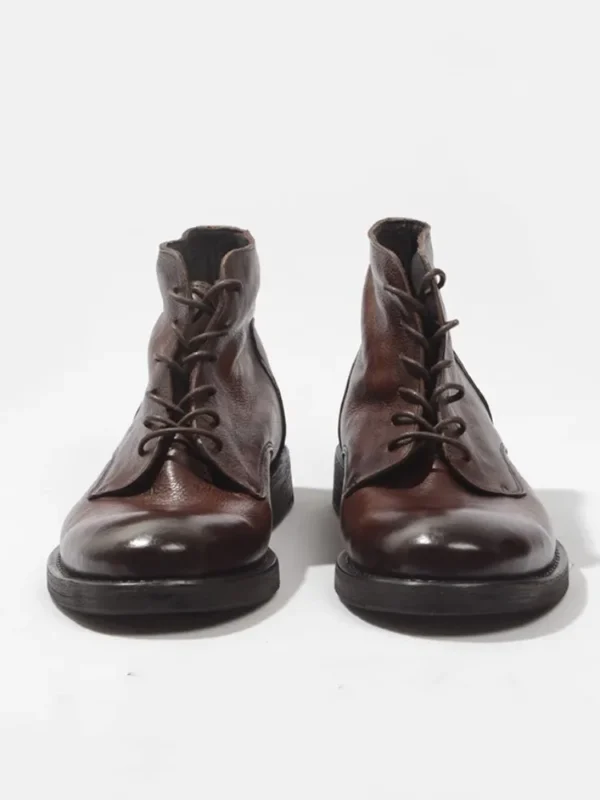 Top 1 Handmade Vintage British Leather Motorcycle Boots – BritCruiser™ Men’s High-Tops 1