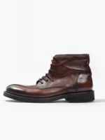 Top 1 Handmade Vintage British Leather Motorcycle Boots – BritCruiser™ Men’s High-Tops 3