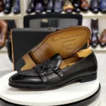 Luxury Men's Genuine Cow Leather Monk Strap Loafers | Slip-On Wedding & Business Dress Shoes 4