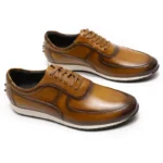 ArtisanStride™ Men’s Hand-Painted Big-Size Genuine Cowhide Oxfords | Sizes 7–15 Casual Oxford Lace-Ups. 3