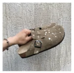 ARTISHADE™ Graffiti Cow Suede Birken-Style Sandals – Unisex Summer Slippers 15