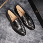 SerpentLuxe™ Premium Snake-Embossed Monk Loafers – Waterproof Slip‑On Dress Shoes 2
