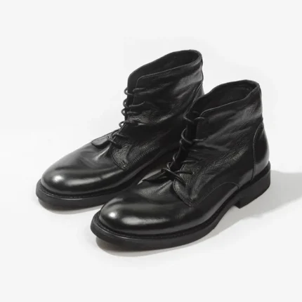 Top 1 Handmade Vintage British Leather Motorcycle Boots – BritCruiser™ Men’s High-Tops 8