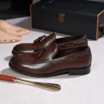 Classic Men Tassel Loafers – Genuine Cow Leather Handmade Slip-On Dress Shoes for Office, Wedding & Casual Wear 3