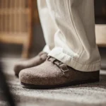 5-Star Premium Men’s Wool Felt Mules – Vintage Slip-On Cork-Sole Loafers 5