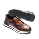 UrbanStitch™ Luxury Leather Oxford Sneakers – Designer Casual Trainers for Men 6