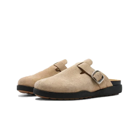 SUEDECORE™ Thick-Sole Cow Suede Mules | Unisex Retro Summer Slippers with Metal Trim 2