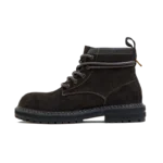 Retro Brown Mid-Top Genuine Leather Boots for Men | Breathable Fall Work Boots 6