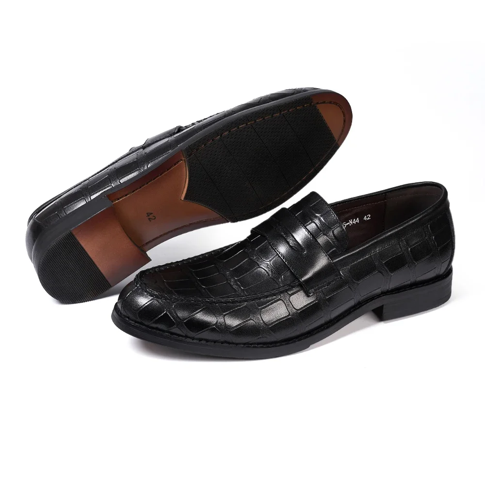 CrimsonCroc™ Bold Waterproof Croc-Print Penny Loafers 6
