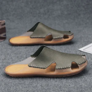 LEGATIOR™ Roman Split-Leather Sandals – Big-Size Men’s Outdoor Walking Footwear (Sizes 46 & 48) 1