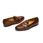 Genuine Men's Handmade Leather Monk Strap Loafers | RegalStride™ 14