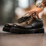Men’s Matte Derby Thick Sole Shoes – STRETFORM™ Retro Casual Leather Lace-Ups 6