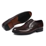 ItalianCraft™ Men’s Handmade Genuine Leather Derby Shoes – Waterproof Business Formal 2