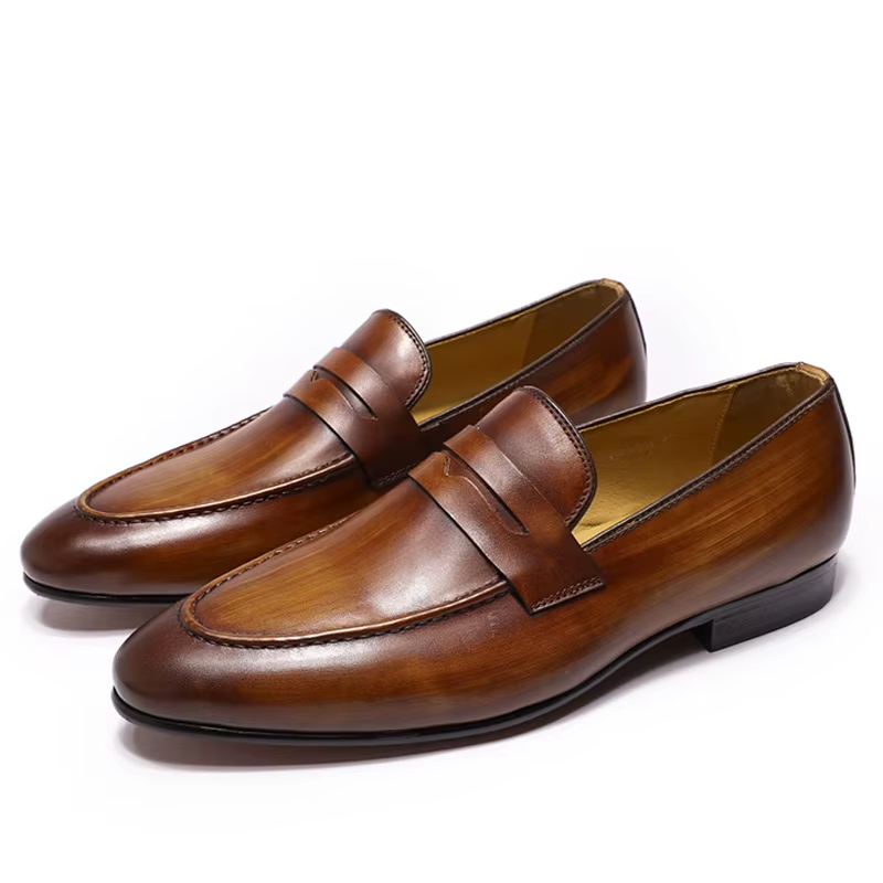 Men’s Genuine Leather Penny Loafers | NobleStride™ Casual Dress Shoes Black Shoes for Men Men’s Genuine Leather Penny Loafers | NobleStride™ Casual Dress Shoes Black Shoes for Men