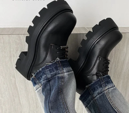 Matsuke Elevate™ 7CM Black Unisex Derby Shoes 4