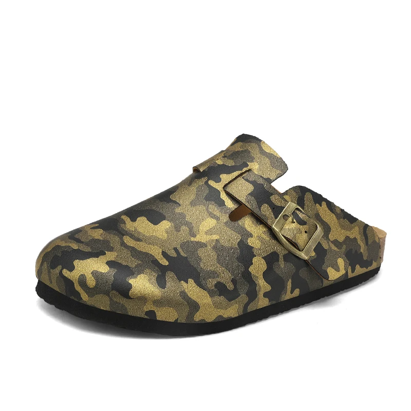 CORKCOZY™ Unisex Wide Cork Slide Sandals – Closed-Toe PU Leather Clogs 5