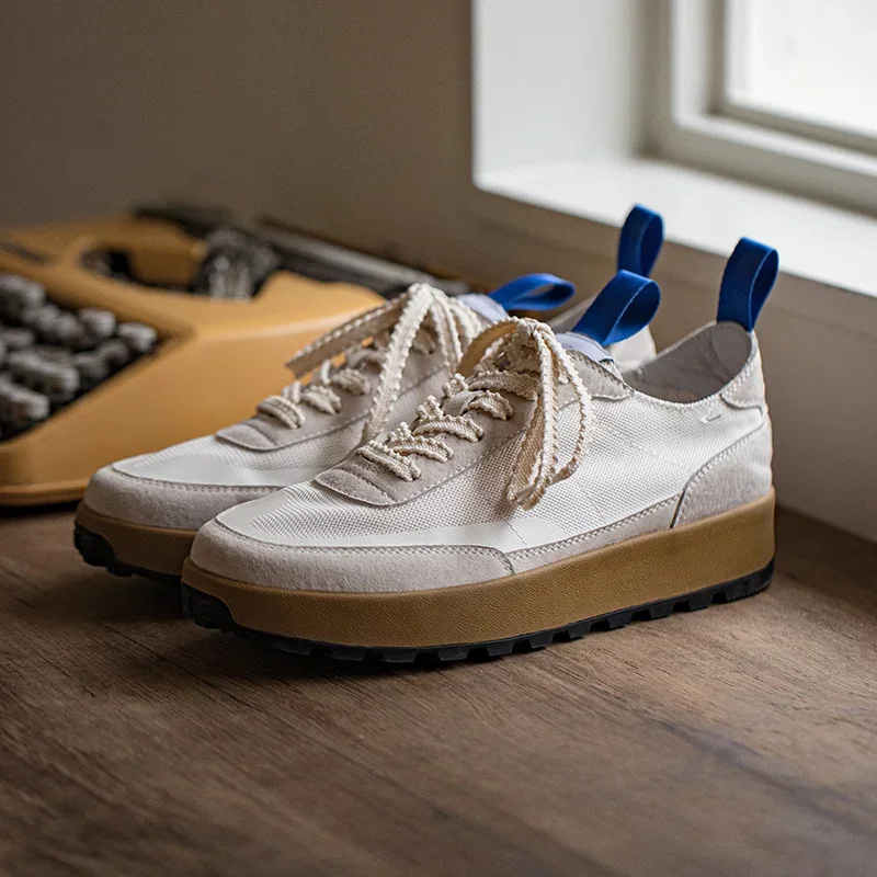 SPRINGRUNNER™ Vintage Jogging Shoes – Men’s Casual Breathable Trainers, Low-Top Synthetic Sneakers for Spring & Autumn 4