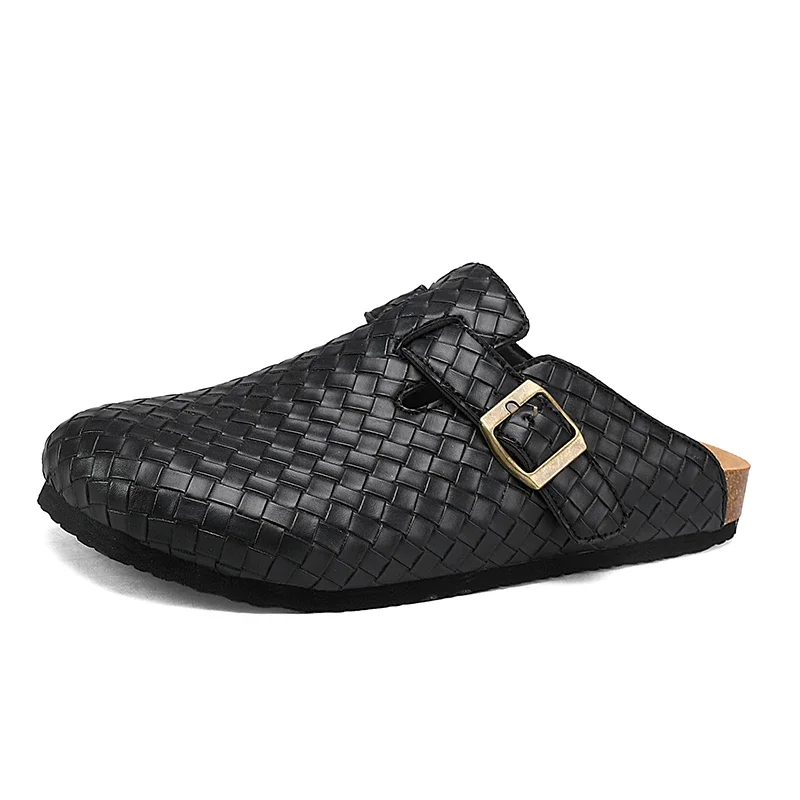 COVARO™ Unisex Adjustable Cork Leather Slippers – Summer Toe-Cover Slides 1