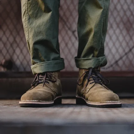 EscapeForge™ Men’s Vintage Yellow Desert Combat Boots – Retro Ankle Outdoor Footwear 2