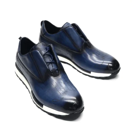 UrbanStride™ Classic Leather Sneakers – Men's Designer Business Casual Shoes 2