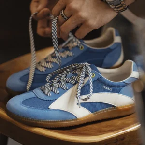 BlueWave™ Men’s Summer Color-Block German Trainer Sneakers 1