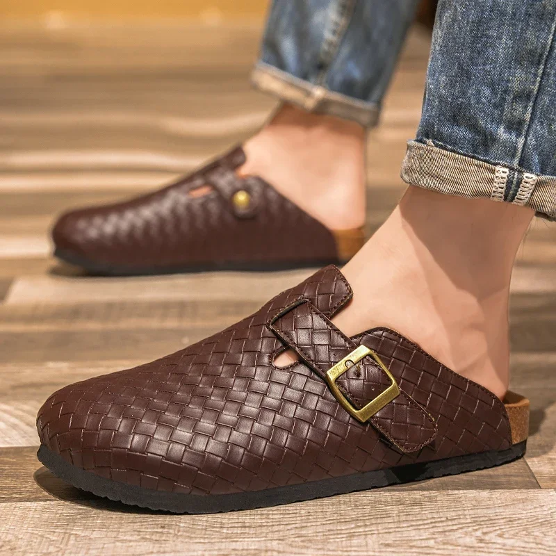 COVARO™ Unisex Adjustable Cork Leather Slippers – Summer Toe-Cover Slides 6