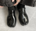 Korean Patent Leather Tabi Thick-Sole loafers – Men’s Split-Toe Thick-Sole Shoes - Image 2