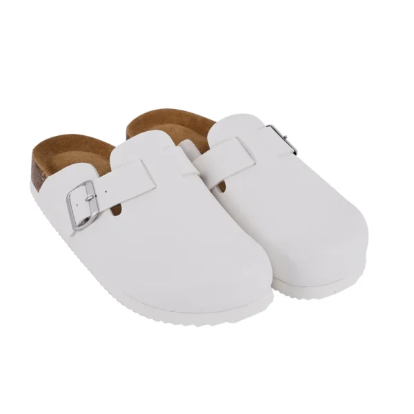 TerraCork™ Faux Leather Cork Clogs – Boston-Style Outdoor Flat Clog Mules 1