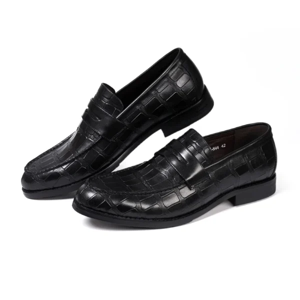 CrimsonCroc™ Bold Waterproof Croc-Print Penny Loafers 4