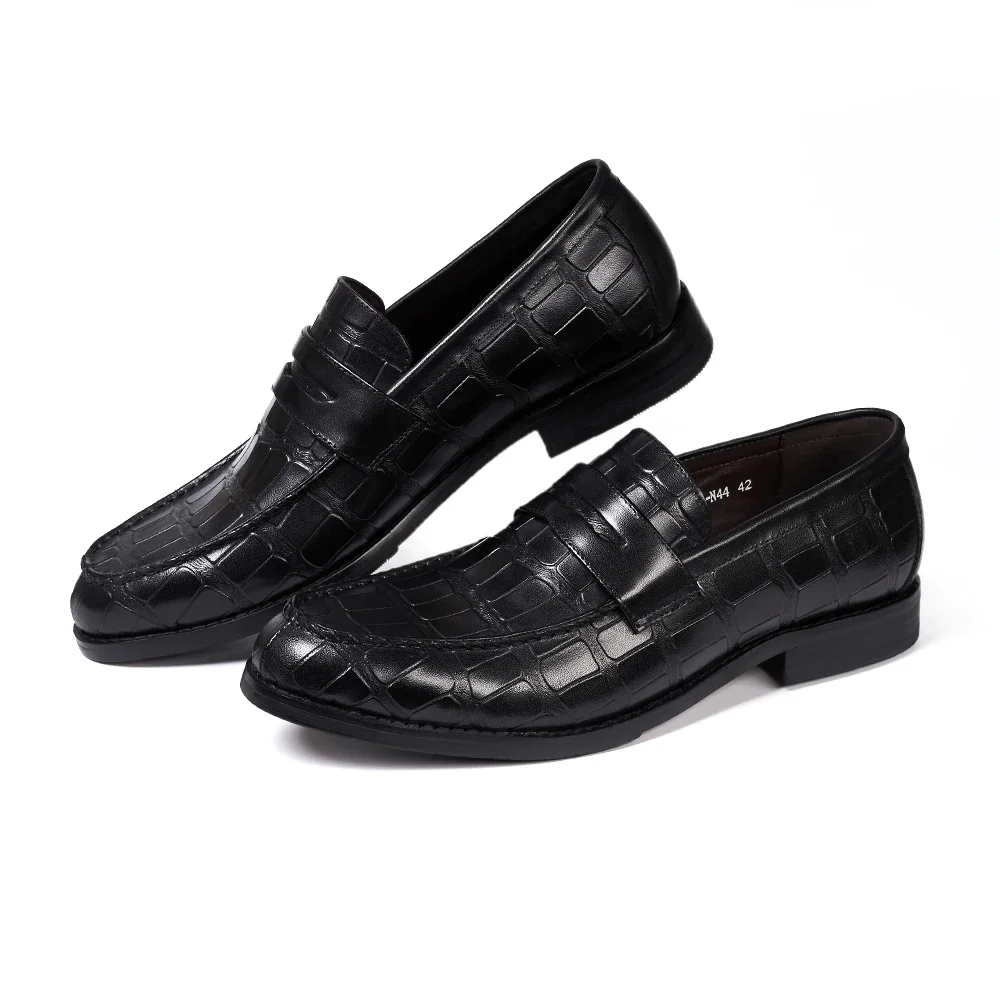 CrimsonCroc™ Bold Waterproof Croc-Print Penny Loafers 4