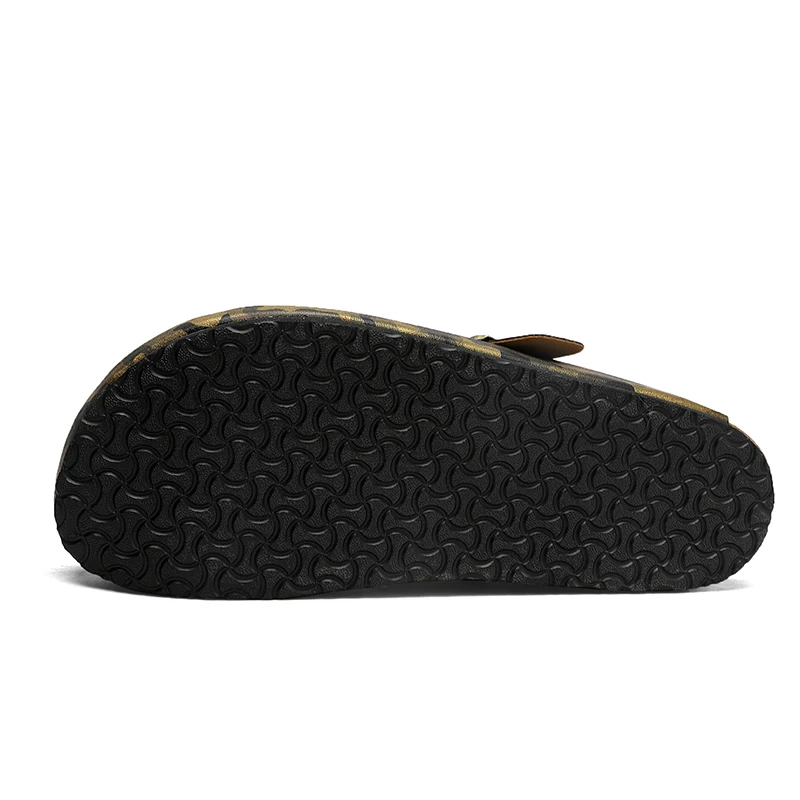 CORKCOZY™ Unisex Wide Cork Slide Sandals – Closed-Toe PU Leather Clogs 6