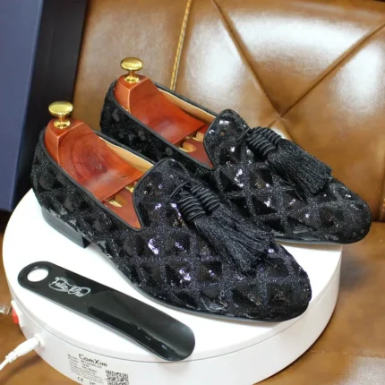 BlingGent™ Stunning Sequin Tassel Loafers – Men’s Luxe Slip‑Ons 2