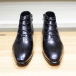 2.8 cm Stylish Waterproof Calf Leather Ankle Boots for Men – RegaliaElite™ High-Top Dress Shoes 5