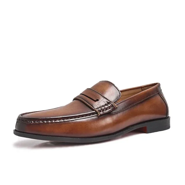 MetroTotem™ Men’s Plus-Size Genuine Leather Loafers | Slip-On Casual & Dress Shoes 2