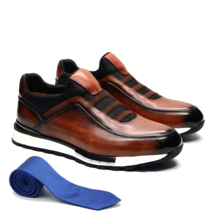 StrideForm™ Slip-On Leather Loafers – Men's Handmade Casual Fashion Sneakers 1