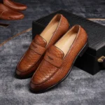 SerpentLuxe™ Premium Snake-Embossed Monk Loafers – Waterproof Slip‑On Dress Shoes 4
