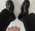 Korean Patent Leather Tabi Thick-Sole loafers – Men’s Split-Toe Thick-Sole Shoes - Image 4