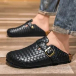 COVARO™ Unisex Adjustable Cork Leather Slippers – Summer Toe-Cover Slides 5