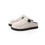 SEABOUND™ Men's Khaki Beach Cow Suede Mules – Height-Increasing Summer Slippers
