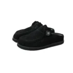 SEABOUND™ Men's Khaki Beach Cow Suede Mules – Height-Increasing Summer Slippers