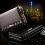 Men’s Long PU Leather Clutch Wallet – Large Zipper Purse with Phone & Card Holder 6