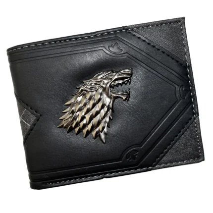 WolfEdge™ Metal Wolf Wallet for Men – PU Leather Short Purse with Coin Pocket & Card Slots 1